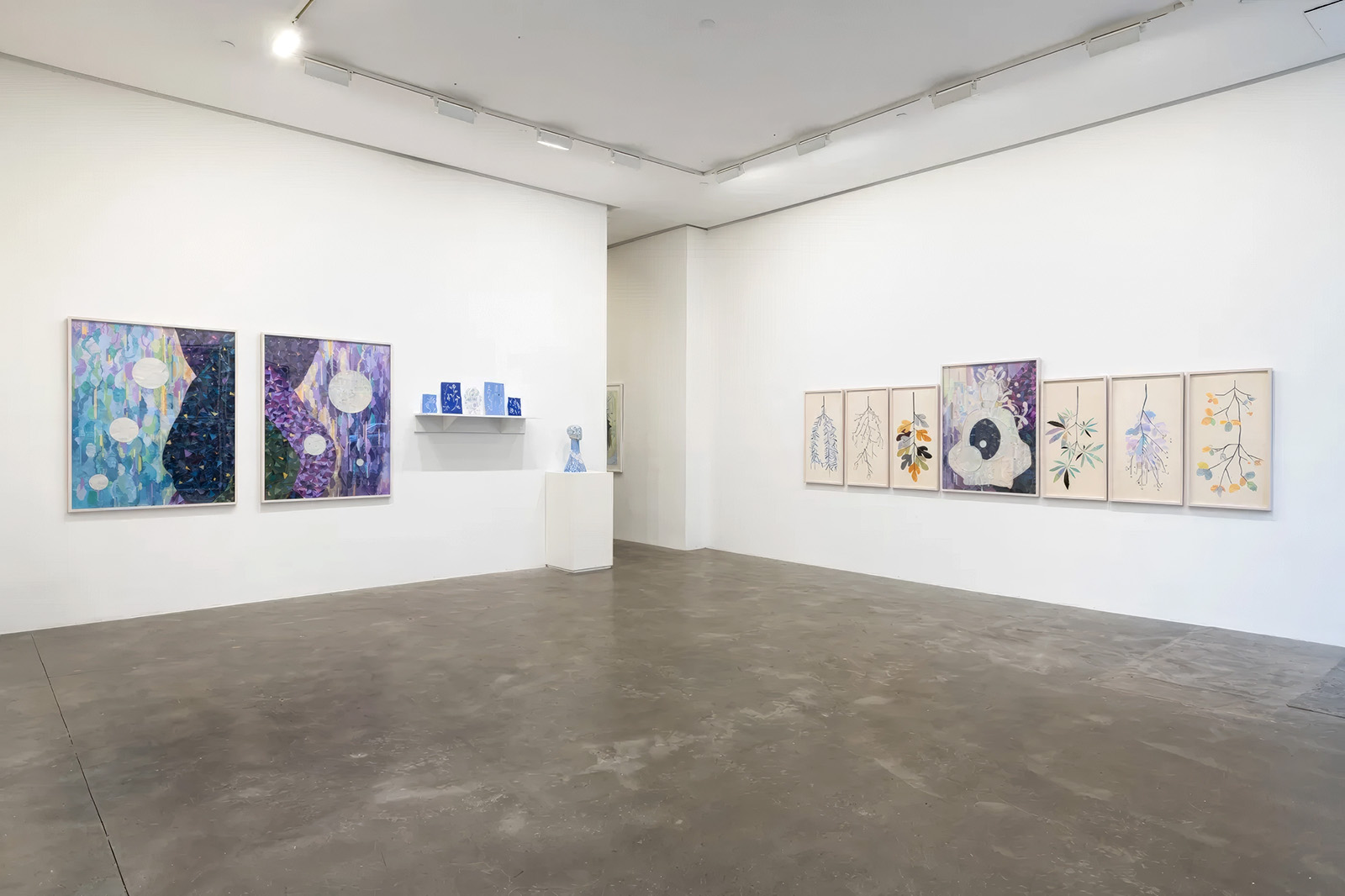 installation view of the Saya Woolfalk exhibition at Susan Inglett Gallery