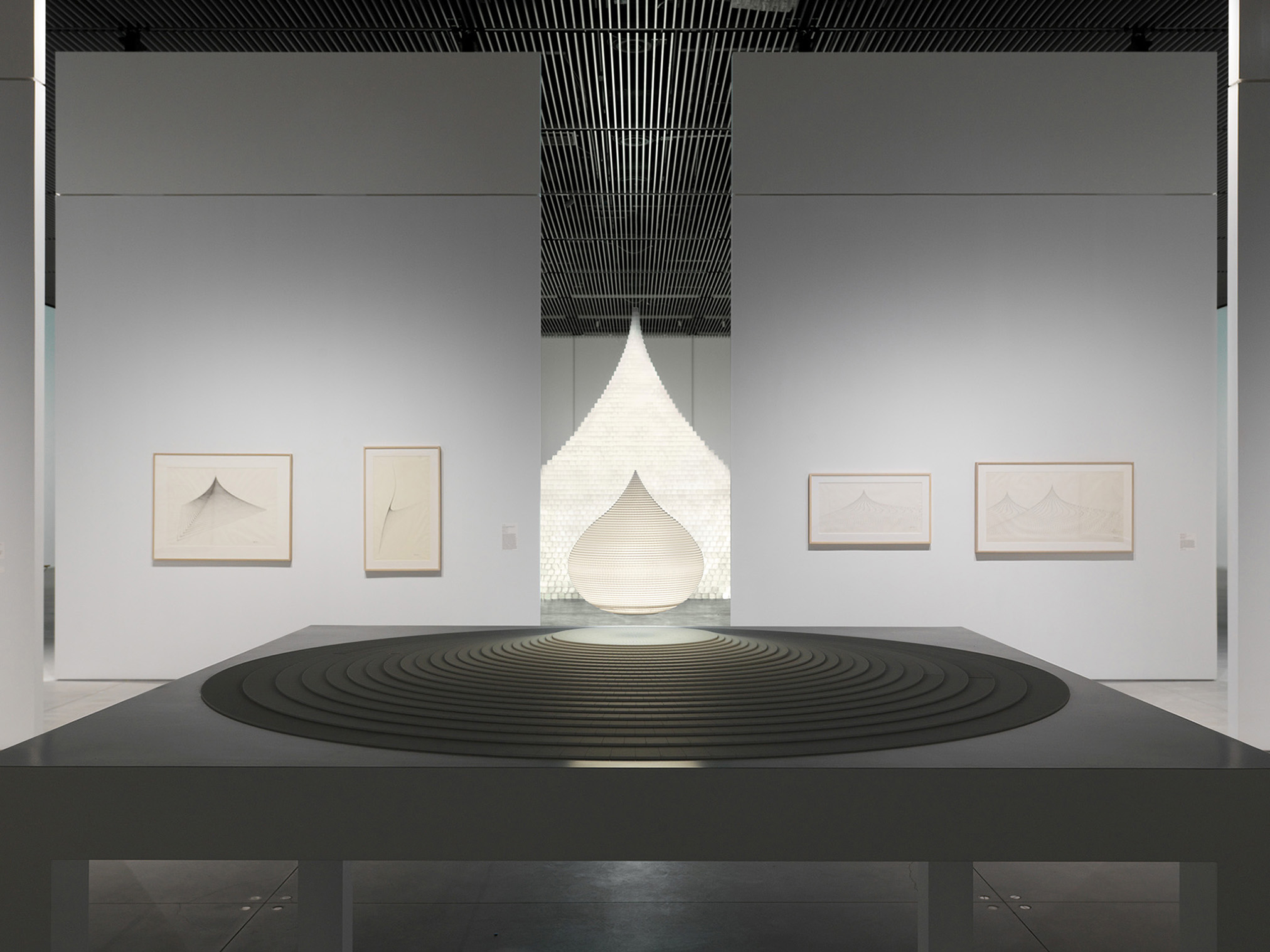 Installation view: 'Model for Teardrop–Monument to Being Earthbound'