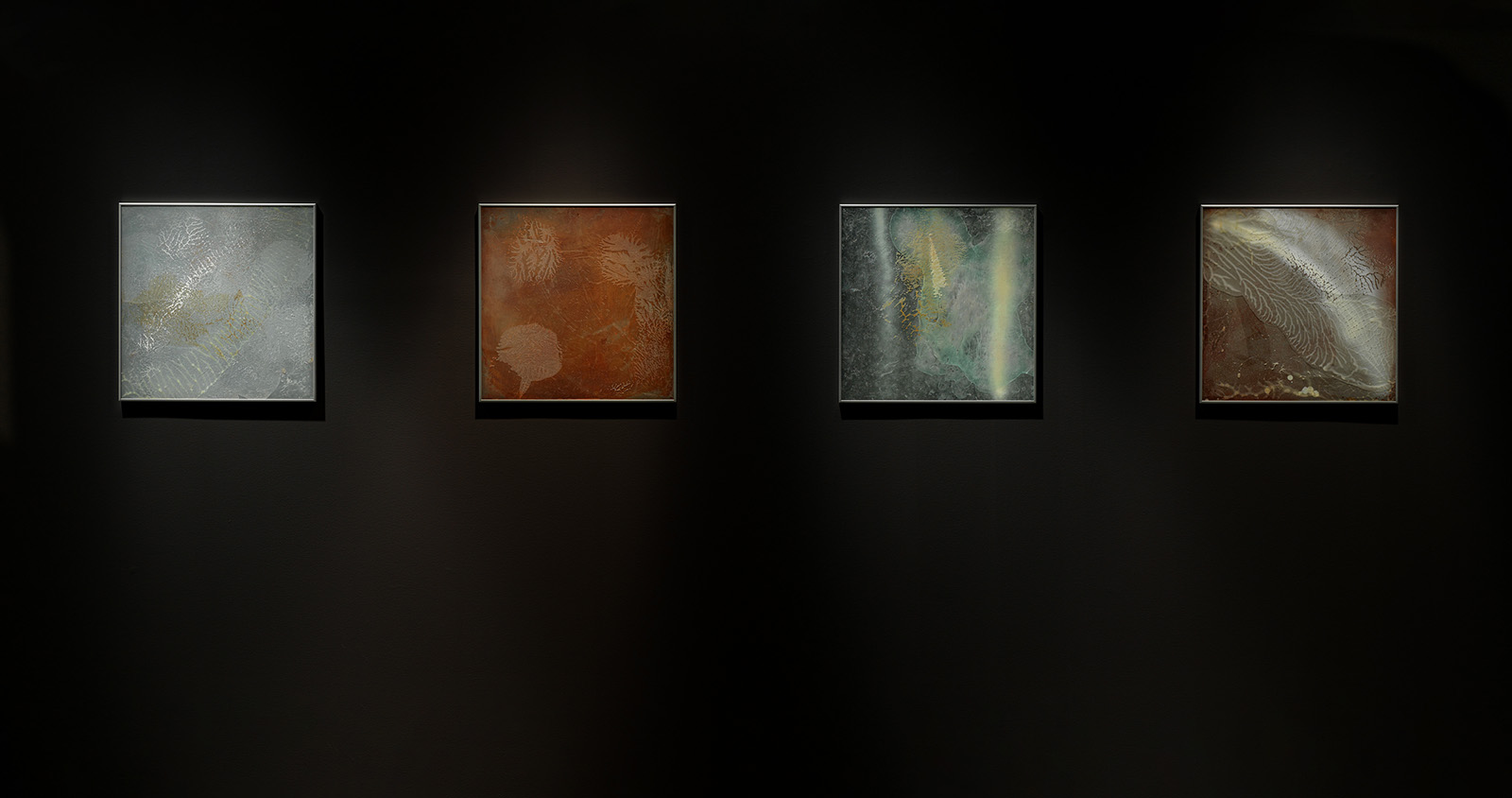 installation view of the Elusive silver exhibition