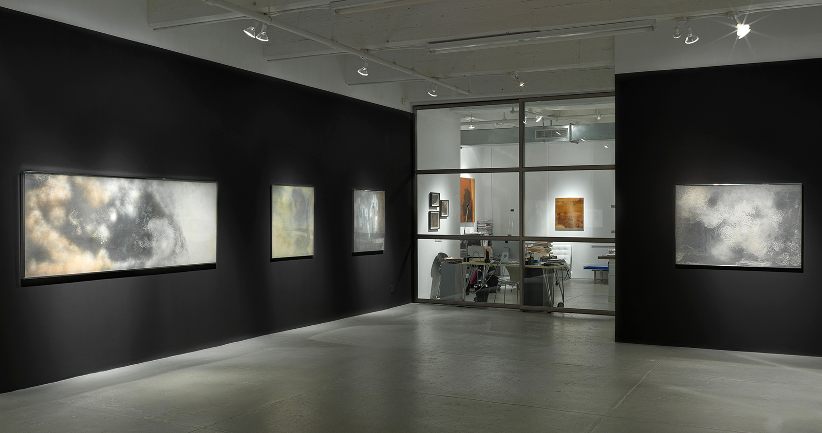 installation view of the Elusive silver exhibition