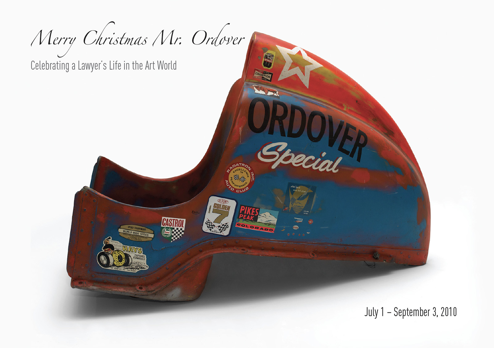 invitation card for the Merry Christmas Mr. Ordover exhibition