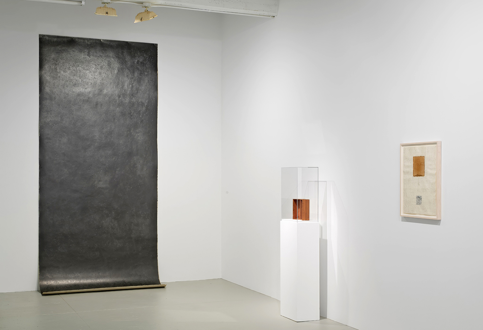 installation view of Michelle Stuart's exhibition