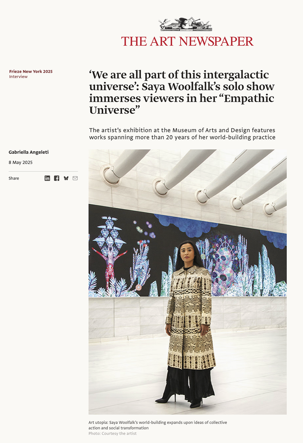 Thumbnail of the Art Newspaper page